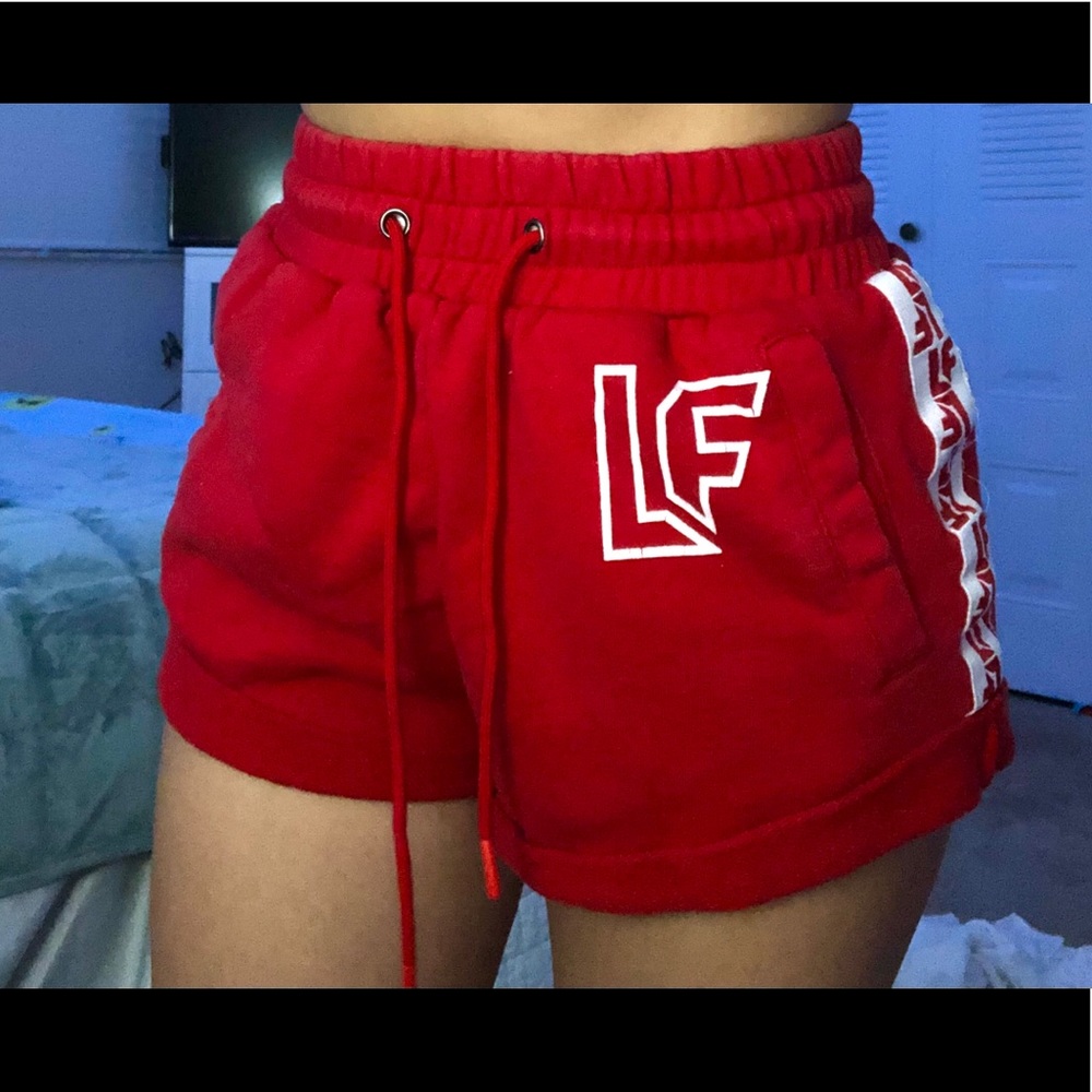 LF The Brand Red Drawstring Shorts